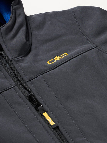 CMP Unisex Children's Giacca in Softshell Da Bambini Con Cappuccio Fisso Softshell Jacket for Children with Fixed Hood