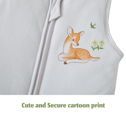 Chilsuessy Baby Sleeping Bag with Legs, 2.5 Tog All-Season Sleeping Bag (CPC Certification) for Infants, Children, Dinosaur Park, 80 cm, Baby Height 90–100 cm
