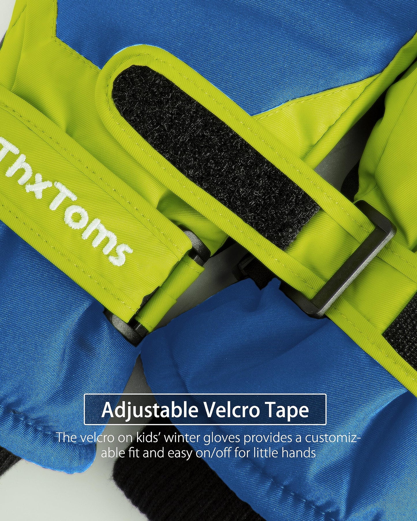 ThxToms Children's Ski Gloves, Winter Snow Ski Gloves, -15°C, Windproof, Waterproof, Warm, PU Thickened Cold Weather, Outdoor Sports, Snowboarding, Skiing, Bike, for Boys and Girls aged 3-13 Years Old