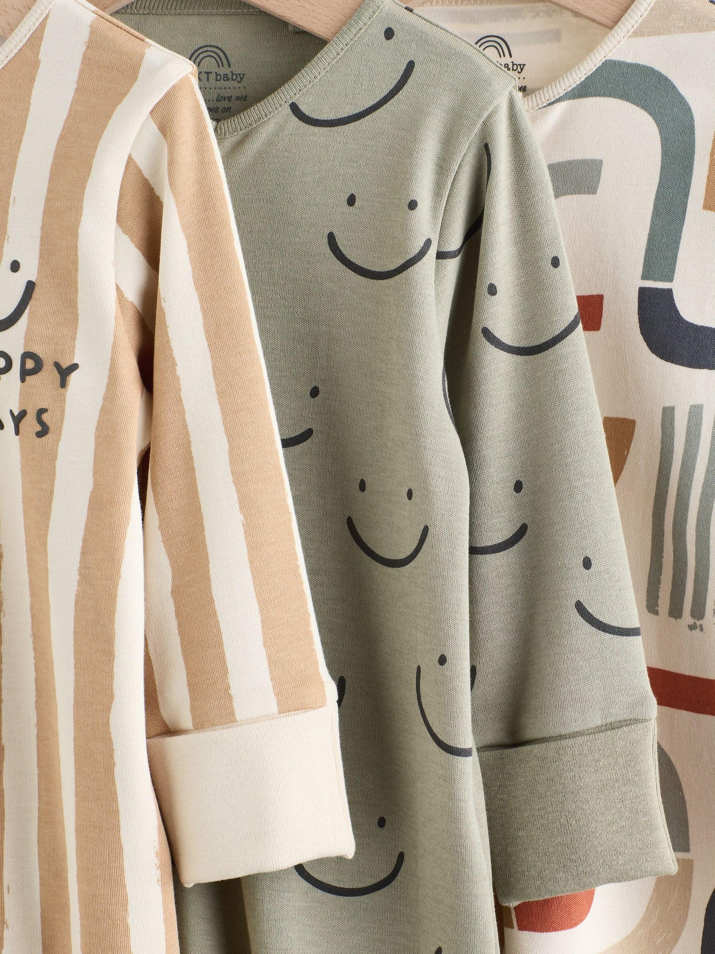 NEXT Baby Jungen Schlafanzüge mit Bärenmotiv, 3er-Pack