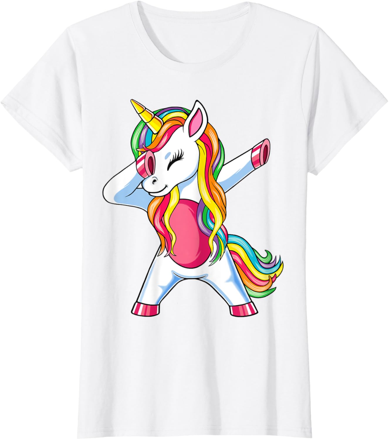 Dab Einhorn Dabbing Unicorn Regenbogen Jungen Mädchen Kinder T-Shirt