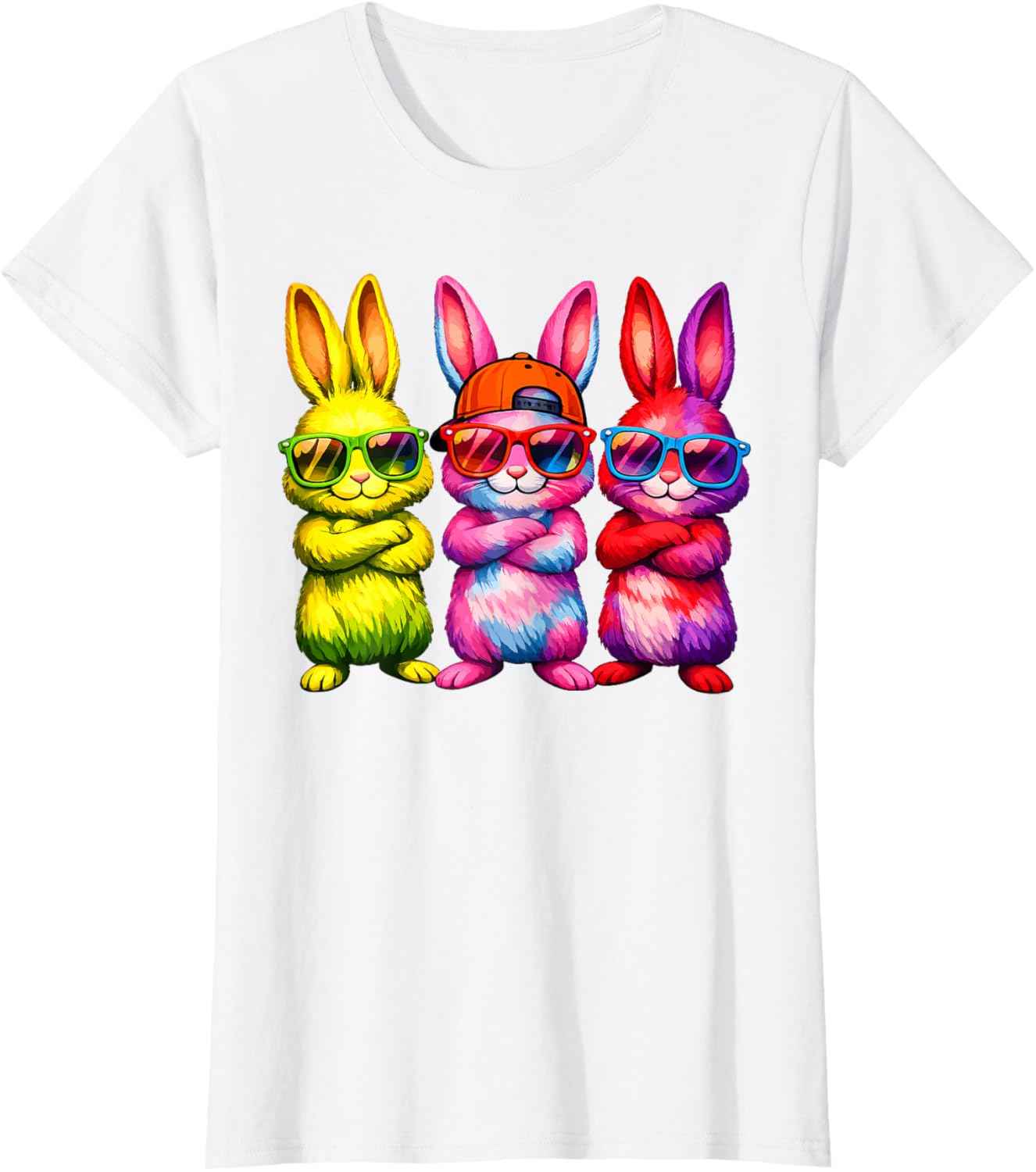Lustige Osterhase Coole Hasen Kinder für Ostern Jungen Mädchen T-Shirt