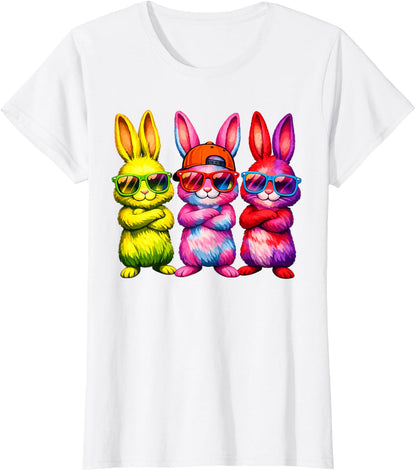 Lustige Osterhase Coole Hasen Kinder für Ostern Jungen Mädchen T-Shirt