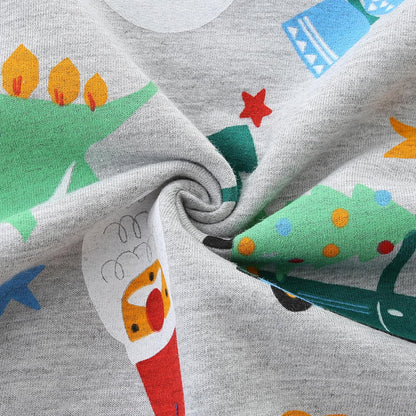Jungen Pullover Sweatshirt Kinder Casual Langarm Tops Tier Flugzeug Winter Warm Streifen Oberteile Alter 2-7 Jahre