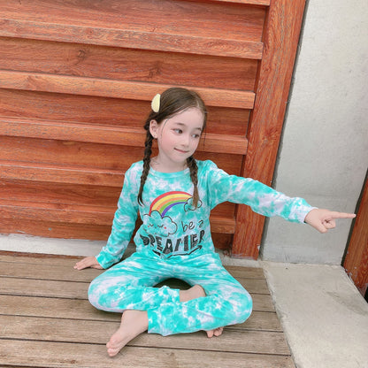 LOLPIP Mädchen Pyjamas 100% Baumwolle Schlafanzug für Kinder Schlafkleidung Langarm 4 Stück Set 1-12 Jahre