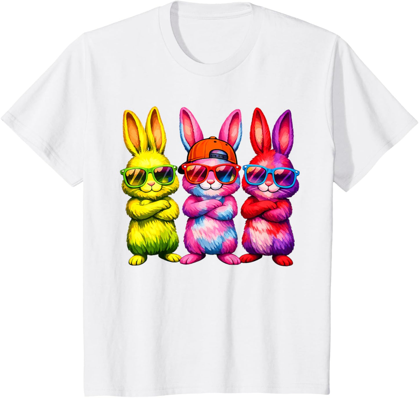 Lustige Osterhase Coole Hasen Kinder für Ostern Jungen Mädchen T-Shirt