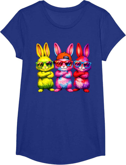 Lustige Osterhase Coole Hasen Kinder für Ostern Jungen Mädchen T-Shirt