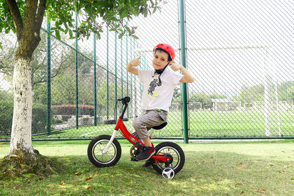 YBIKE 2 in 1 Laufrad, Kinderlaufrad und Kinderfahrrad Dual-Use-Funktion, geeignet für Kinder im Alter von 1-7, 12,14,16 Zoll mit Bremse, Pedal, Trainingstheorie - Meloni2