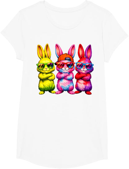 Lustige Osterhase Coole Hasen Kinder für Ostern Jungen Mädchen T-Shirt