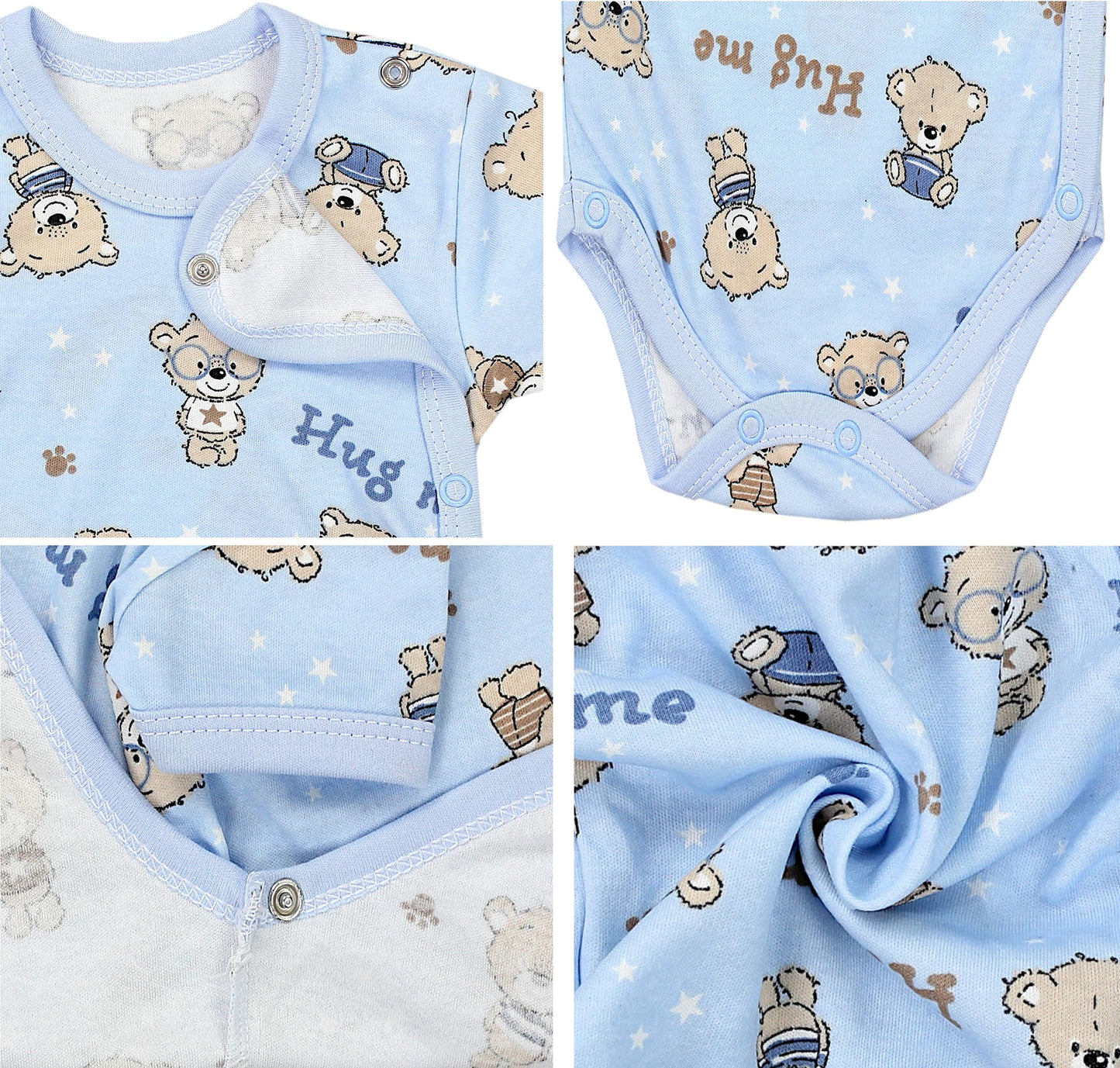 TupTam Baby Body Kurzarm Jungen – Wickelbody Kurzarm aus Baumwolle im 5er Set – OEKO-TEX Zertifiziert