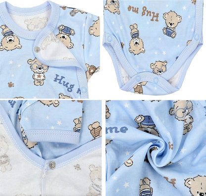 TupTam Baby Body Kurzarm Jungen – Wickelbody Kurzarm aus Baumwolle im 5er Set – OEKO-TEX Zertifiziert