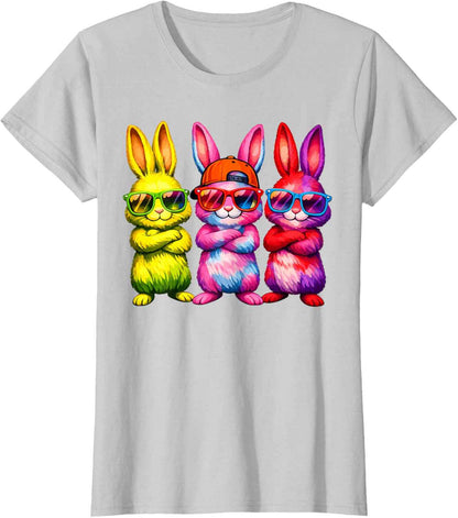Lustige Osterhase Coole Hasen Kinder für Ostern Jungen Mädchen T-Shirt