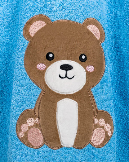 LAYNENBURG Premium Badeponcho Kinder mit Kapuze - 100% Baumwolle - OEKO TEX - Baby Jungen Mädchen Handtuch Poncho Frottee