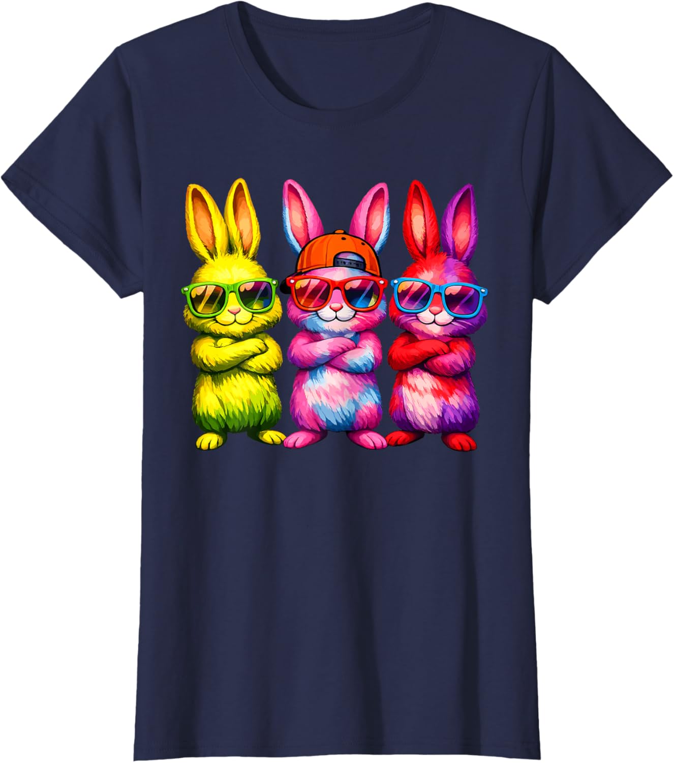 Lustige Osterhase Coole Hasen Kinder für Ostern Jungen Mädchen T-Shirt