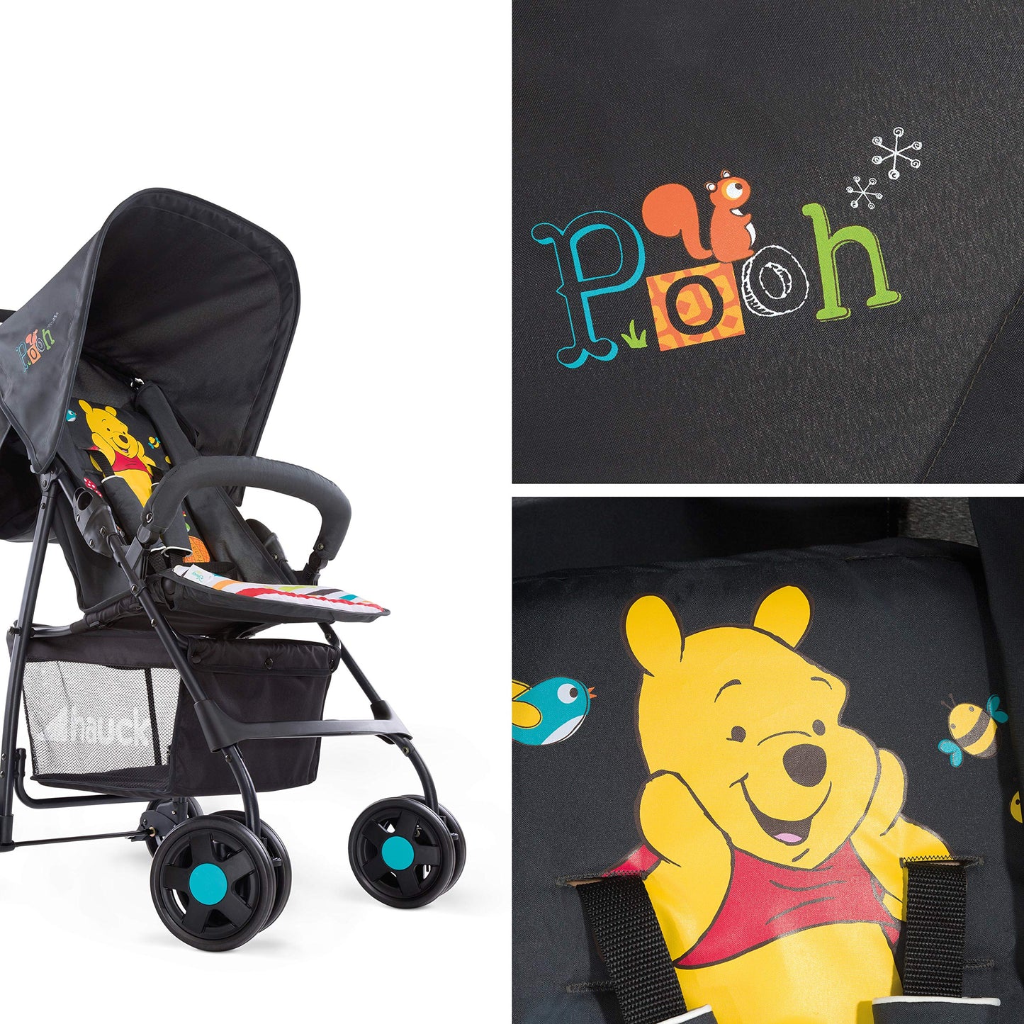 Hauck Lightweight Stroller up to 18 kg with reclining function from birth, small foldaway, sun canopy, large basket