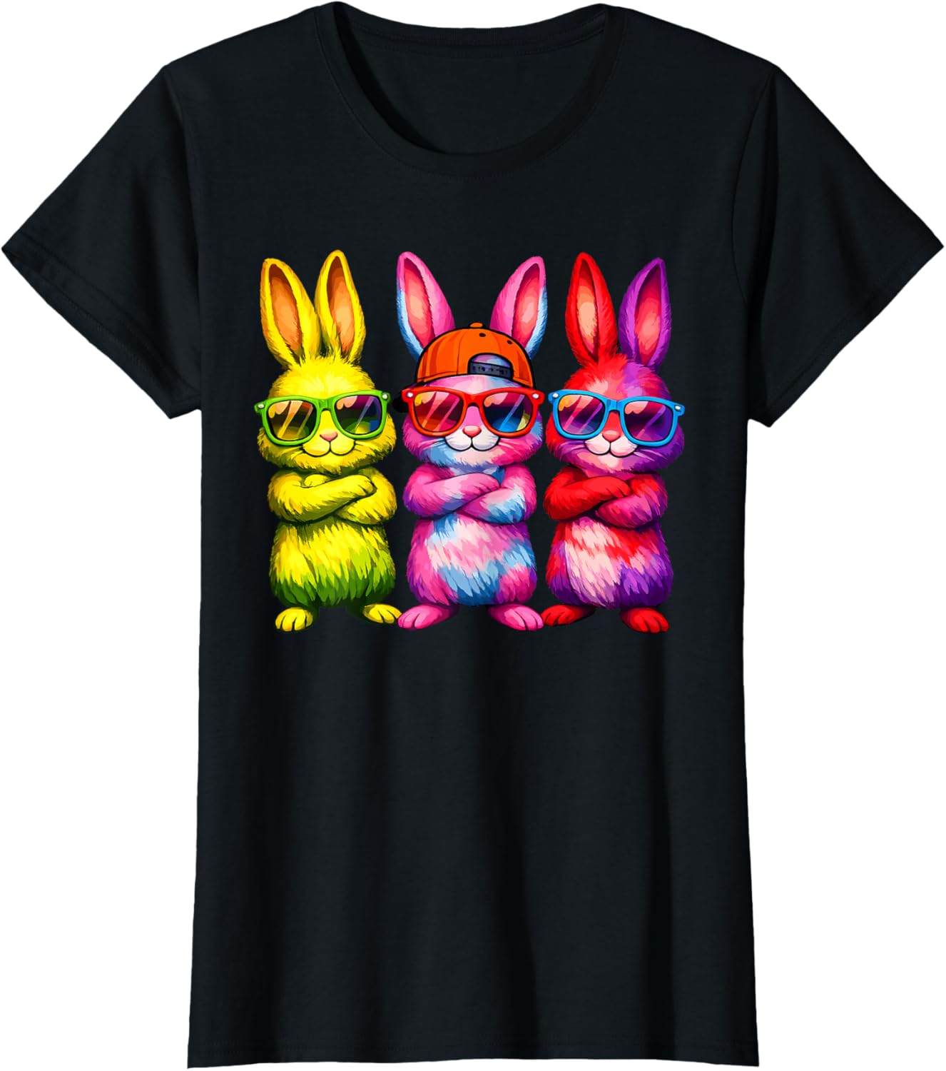 Lustige Osterhase Coole Hasen Kinder für Ostern Jungen Mädchen T-Shirt