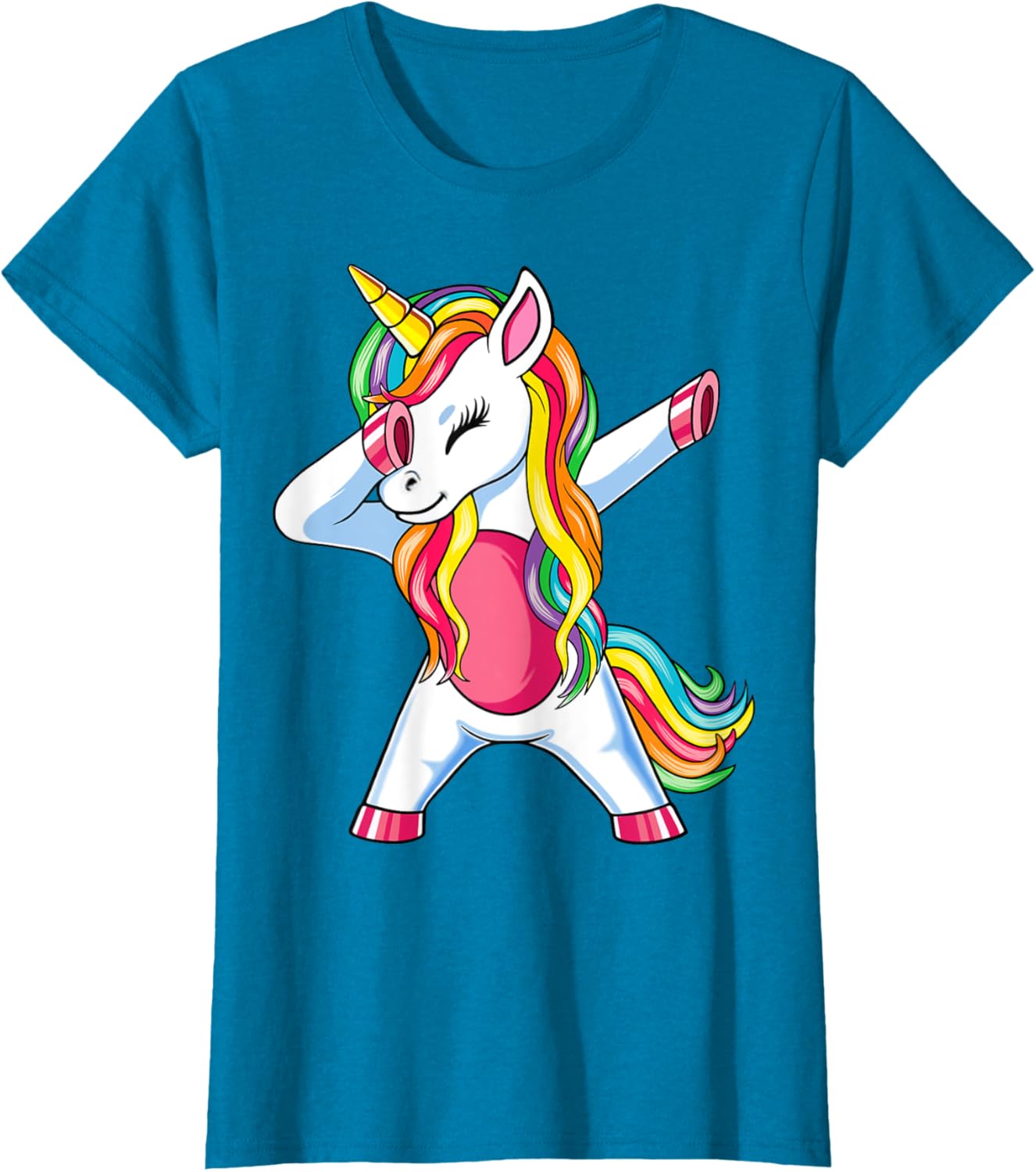 Dab Einhorn Dabbing Unicorn Regenbogen Jungen Mädchen Kinder T-Shirt