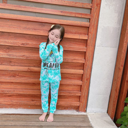 LOLPIP Mädchen Pyjamas 100% Baumwolle Schlafanzug für Kinder Schlafkleidung Langarm 4 Stück Set 1-12 Jahre