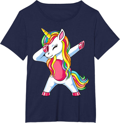 Dab Einhorn Dabbing Unicorn Regenbogen Jungen Mädchen Kinder T-Shirt