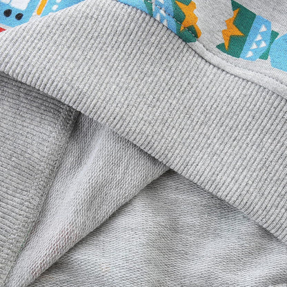 Jungen Pullover Sweatshirt Kinder Casual Langarm Tops Tier Flugzeug Winter Warm Streifen Oberteile Alter 2-7 Jahre