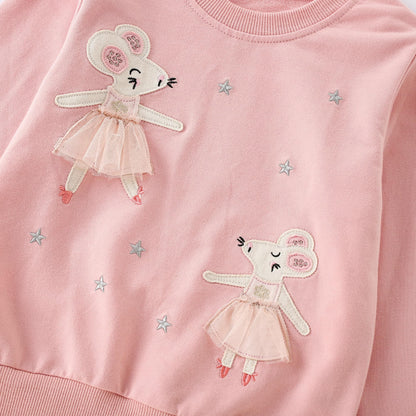 Sweatshirt Mädchen Pullover Kinder Mädchen Baumwolle Langarm Shirt Einhorn Bunny Warm Tops 2-8 Jahre Größe 92 98 104 110 116 122 128