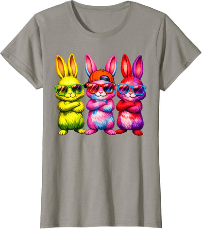 Lustige Osterhase Coole Hasen Kinder für Ostern Jungen Mädchen T-Shirt