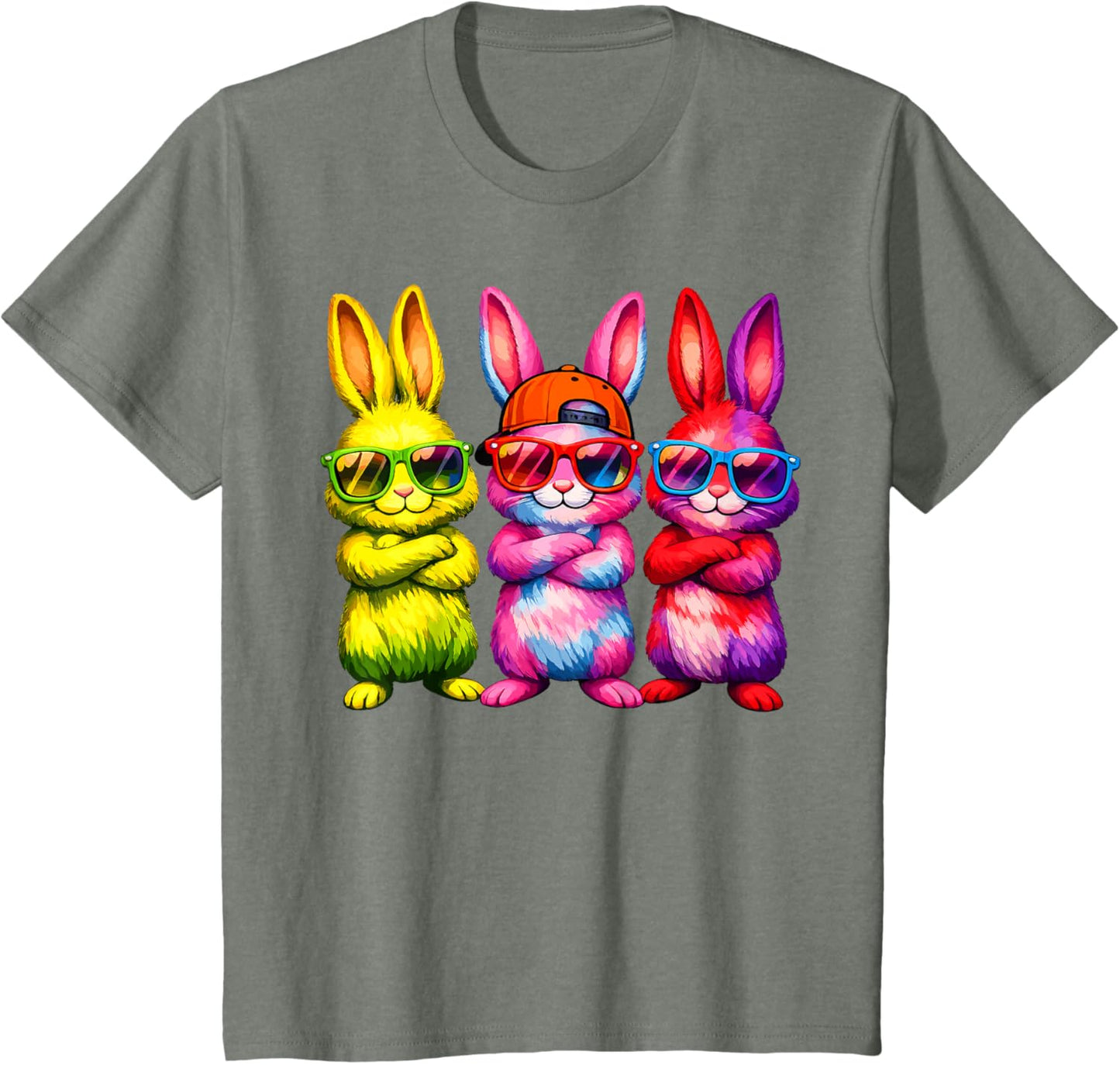 Lustige Osterhase Coole Hasen Kinder für Ostern Jungen Mädchen T-Shirt