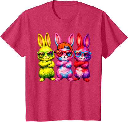 Lustige Osterhase Coole Hasen Kinder für Ostern Jungen Mädchen T-Shirt