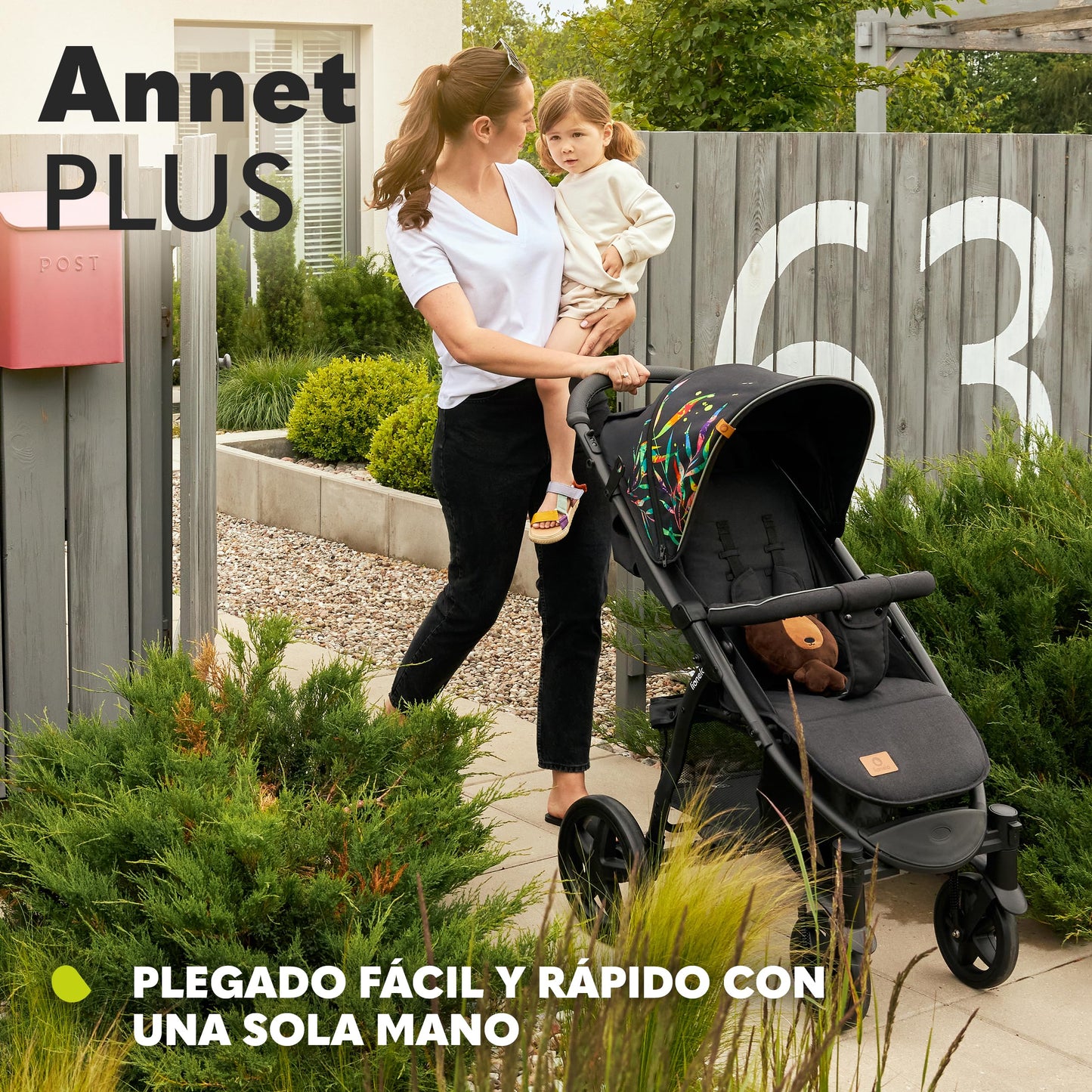 LIONELO Annet Plus Buggy up to 22 kg with Reclining Function, Small Folding Pushchair with Accessories, EVA Foam Wheels, Mosquito Net, Foot Cover Drink Holder, Basket Dreamin