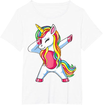 Dab Einhorn Dabbing Unicorn Regenbogen Jungen Mädchen Kinder T-Shirt