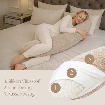 Stillkissen XXL Bouclé – ergonomisch & kuschelig