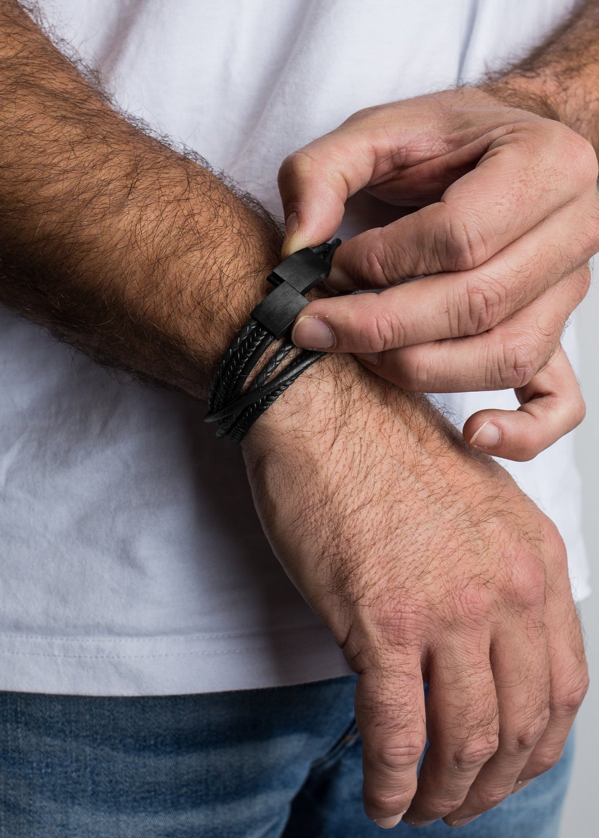 Ambush Synthetic Leather Bracelet - Black Black