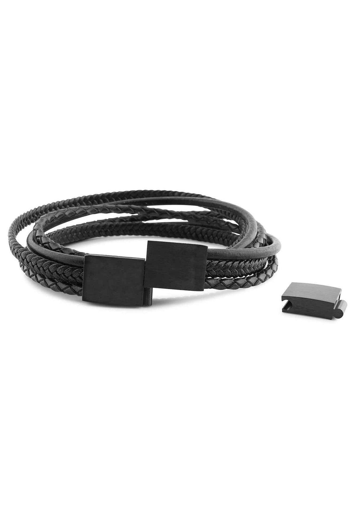 Ambush Synthetic Leather Bracelet - Black Black