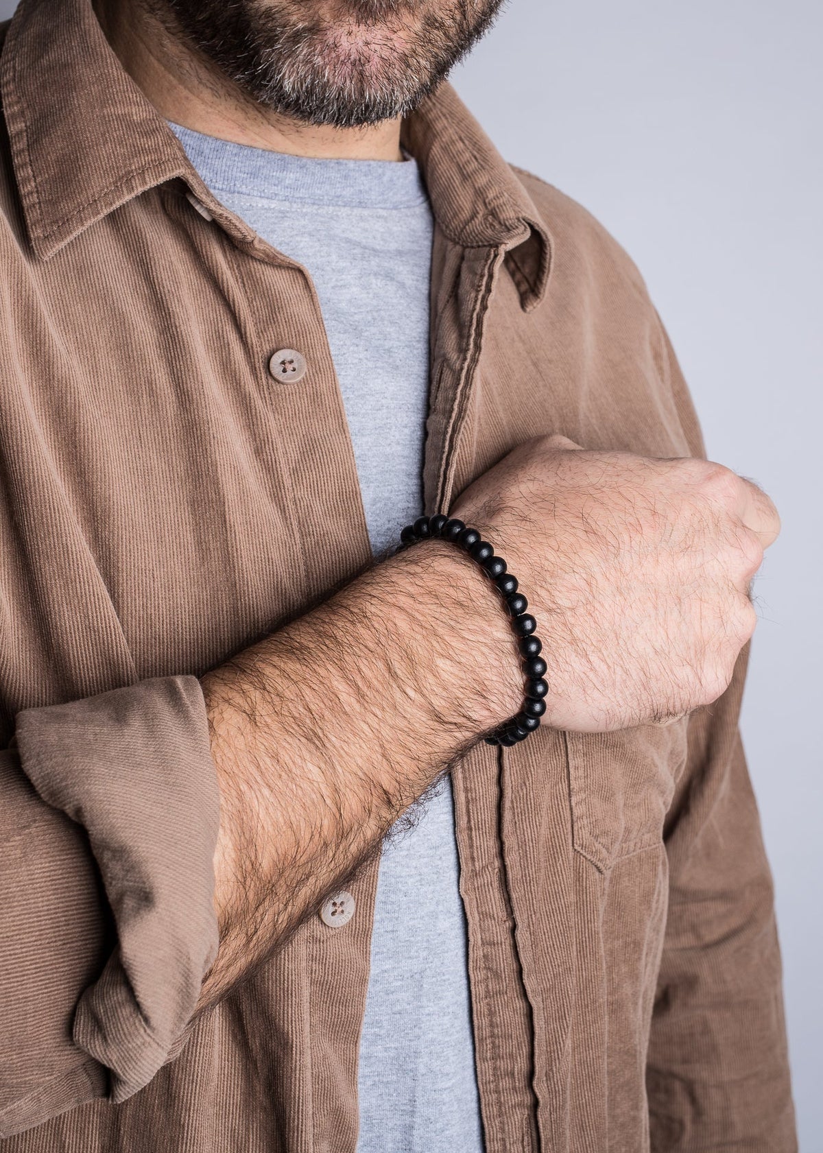 Artem Wood Bracelet - Black - Black