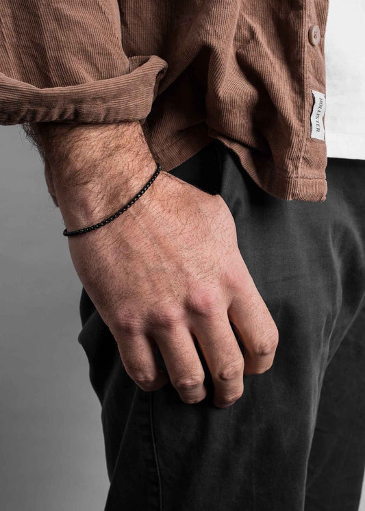 Bacas Chain Link Bracelet Matte Black