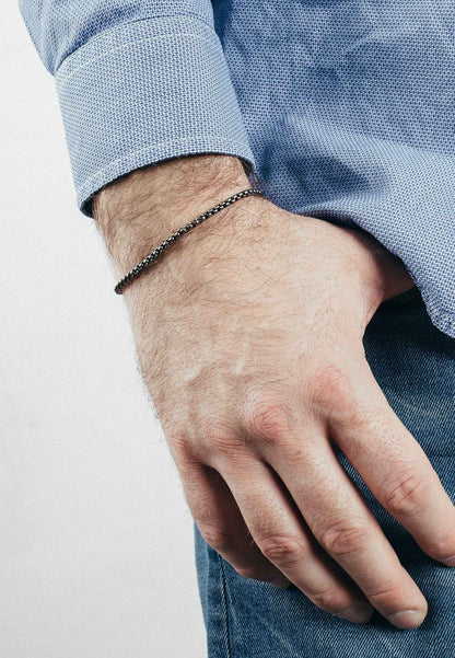 Bacas Chain Link Bracelet Antique Silver