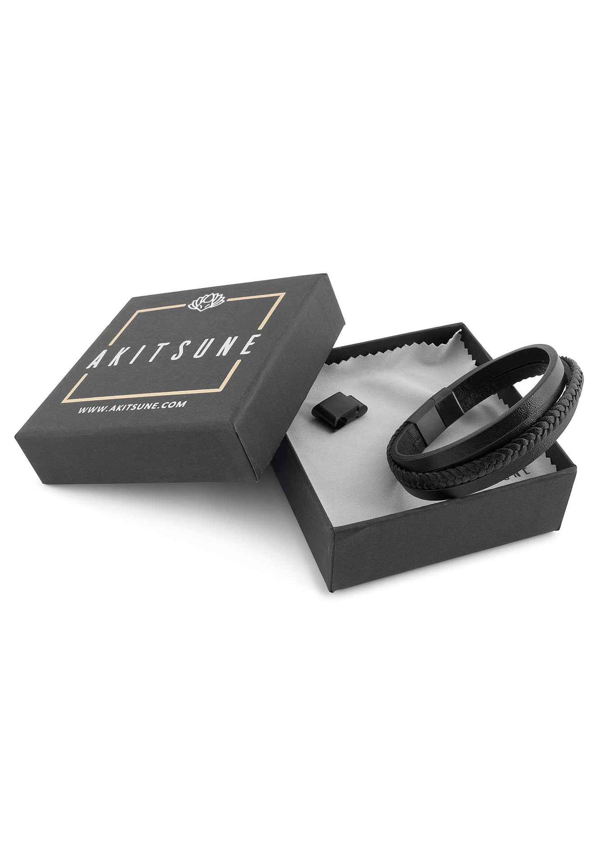 Pathfinder Synthetic Leather Bracelet - Black Black