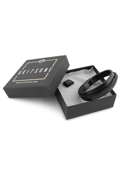 Pathfinder Synthetic Leather Bracelet - Black Black