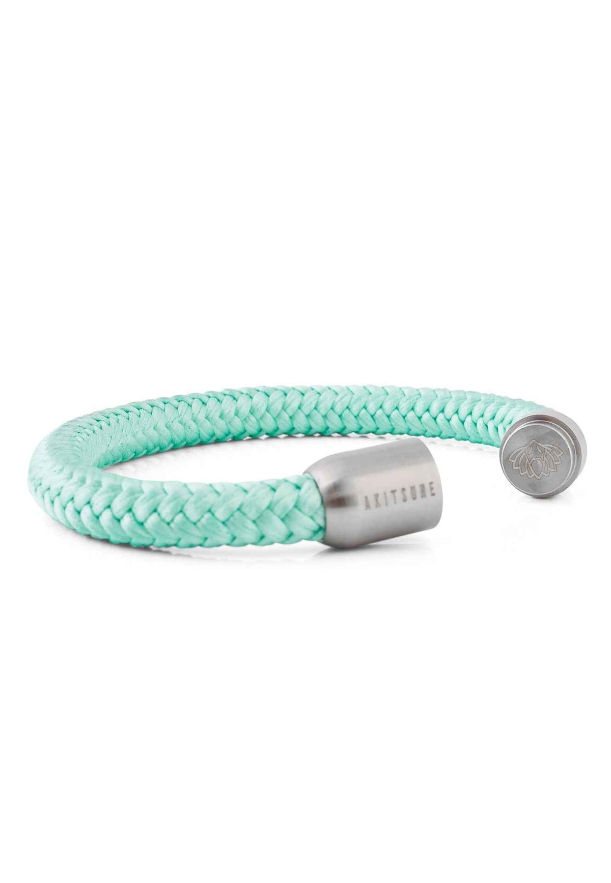 Portus Nautical Rope Bracelet Silver-Mintgreen