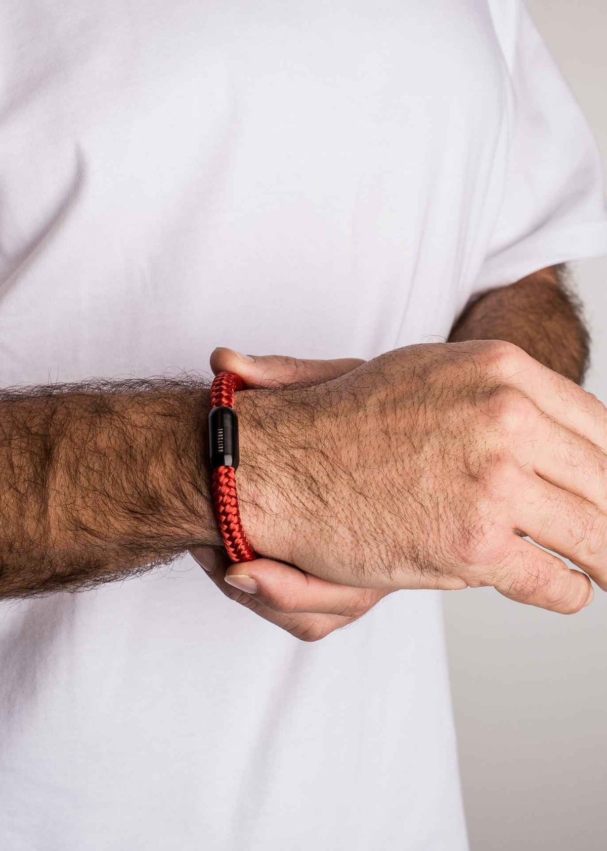 Portus Nautical Rope Bracelet Black-Winered
