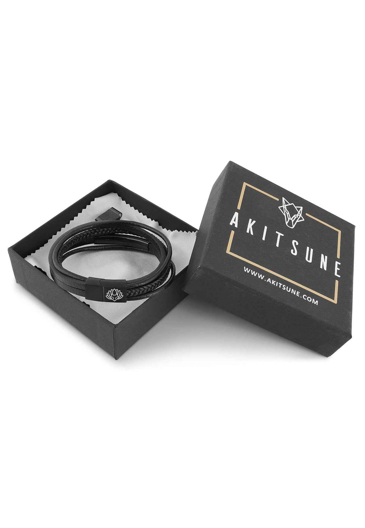 Punisher Synthetic Leather Bracelet - Black Black