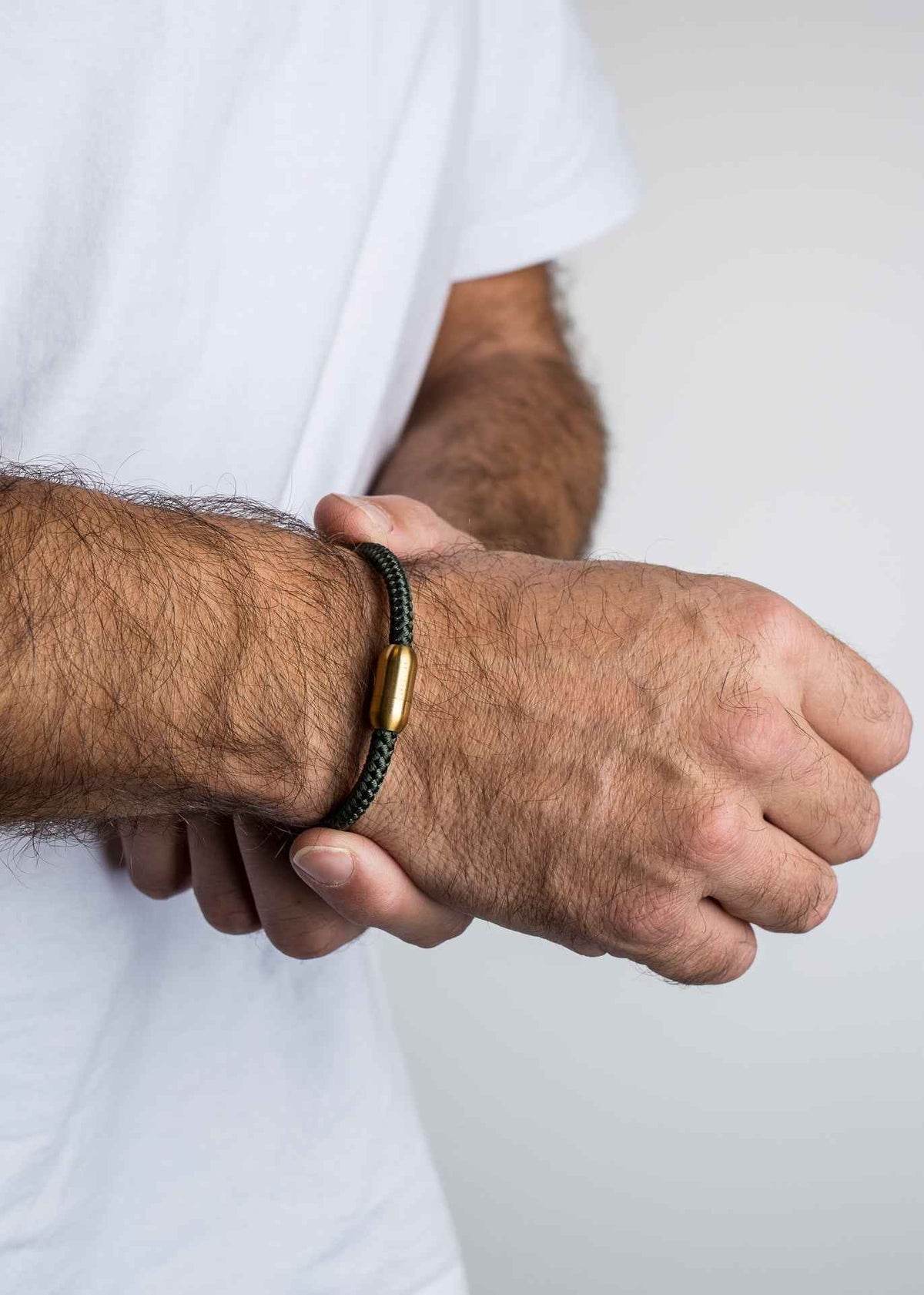 Silvus Nylon Bracelet - Matte Gold - Olive