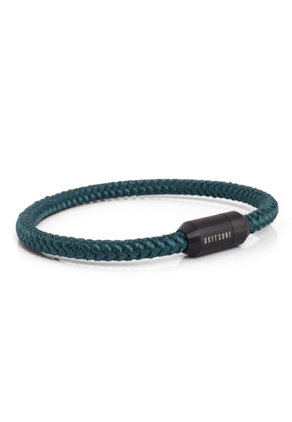 Silvus Nylon Bracelet - Matte Black - Dark Green