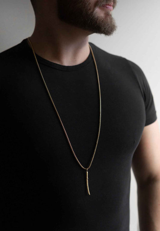 Gladius Pendant / Necklace Gold 90 cm