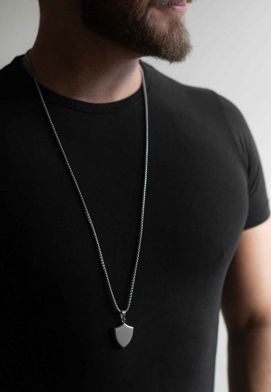 Insignia Pendant / Necklace Antique Silver 90 cm