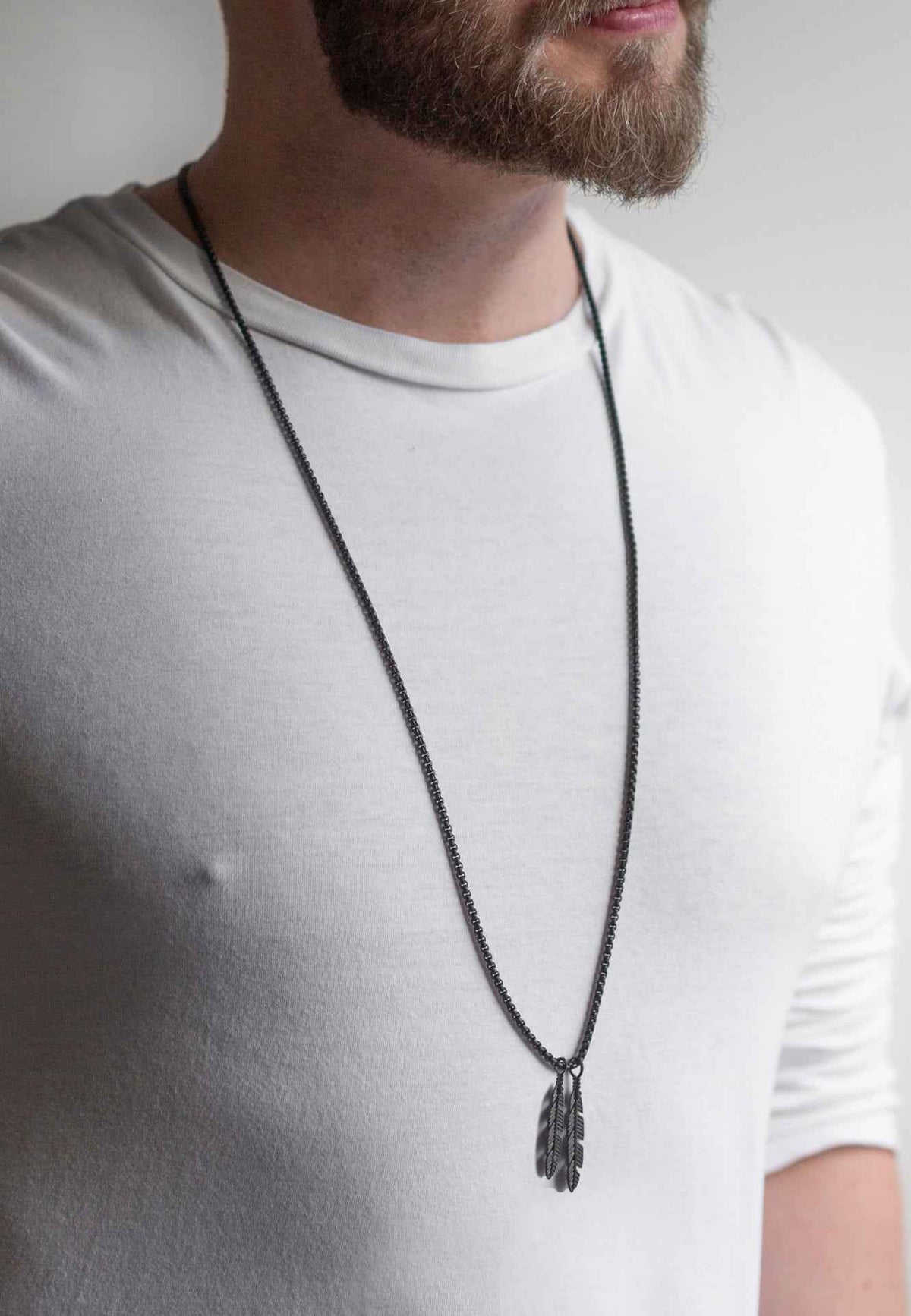 Levitas Pendant / Necklace Matte Black 90 cm