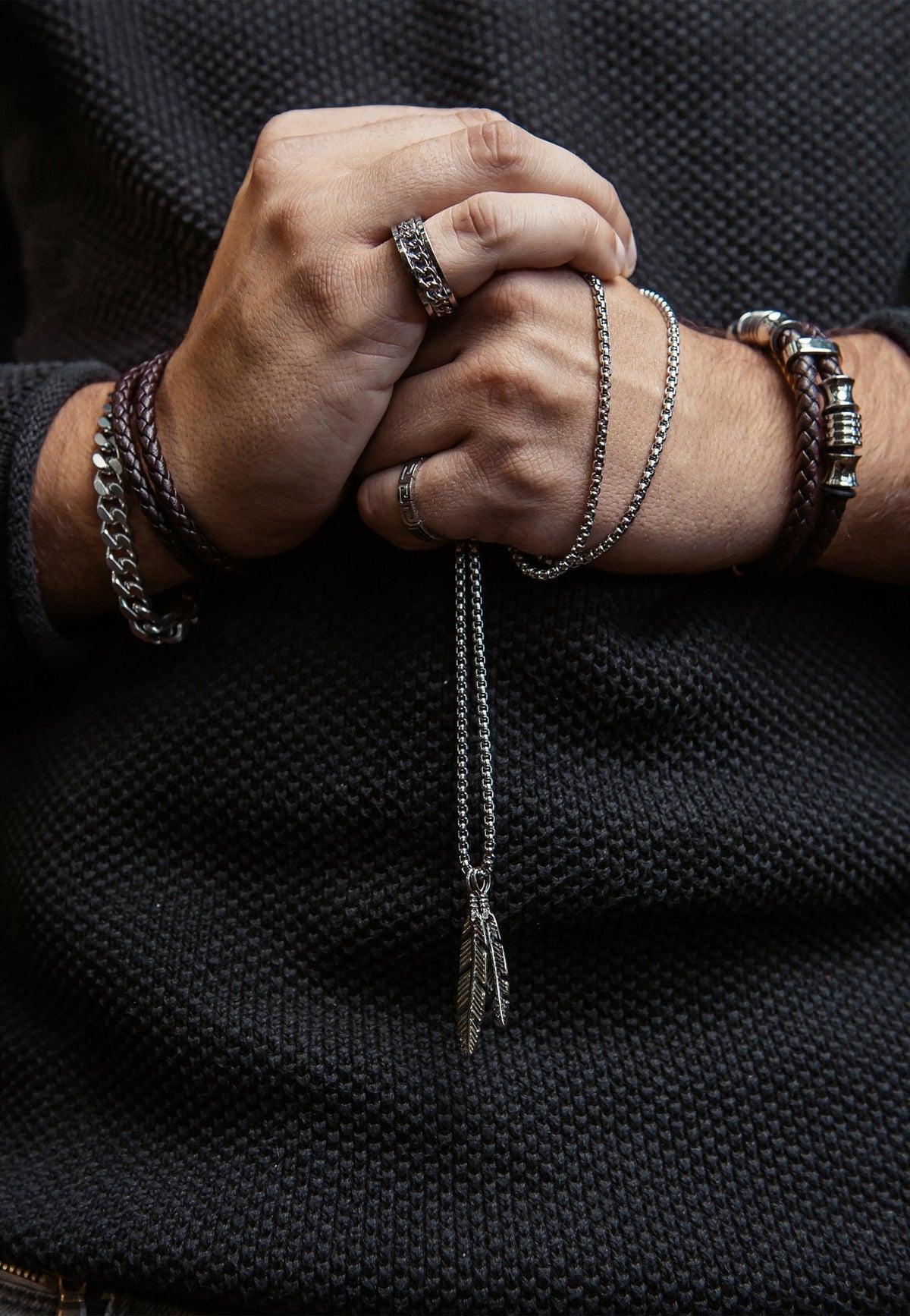 Levitas Pendant / Necklace Silver 90 cm