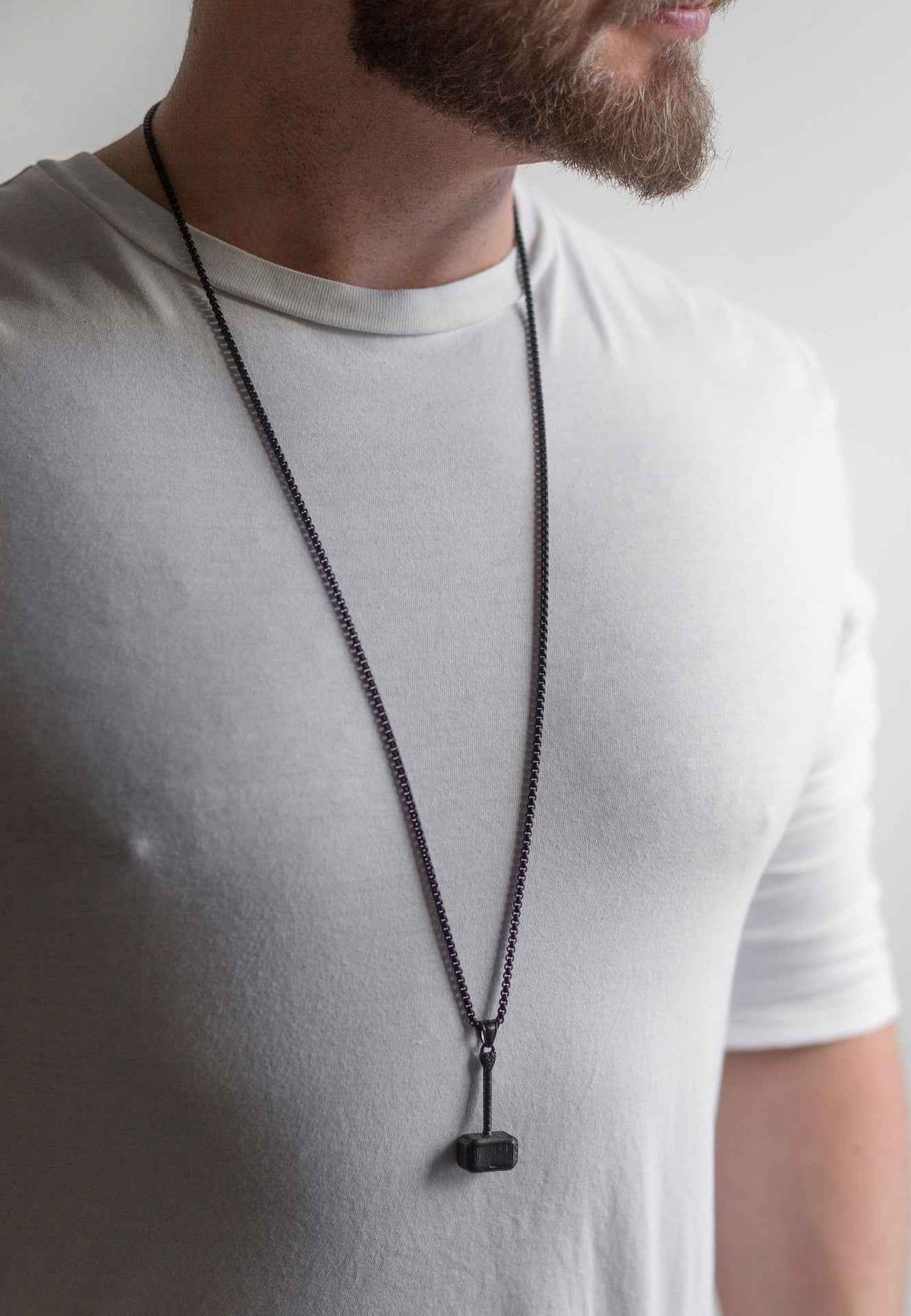 Malleum Pendant / Necklace Matte Black 90 cm