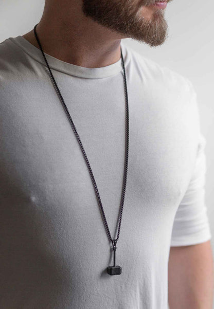 Malleum Pendant / Necklace Matte Black 90 cm
