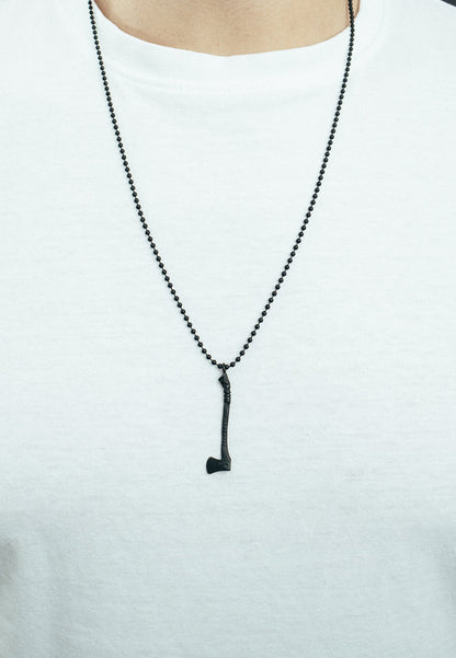 Securis Pendant / Necklace Matte Black 70 cm